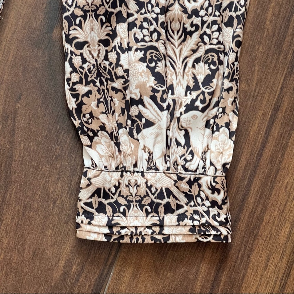 Anthropologie Boho Rabbit Floral Blouse – Smocked Waist M - Picture 10 of 14